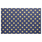 Elegant Gold Foil Polka Dot Pattern - Gold & Blue Stof (Fat Quarter)