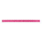 Elegant Gold Foil Polka Dot Pattern - Gold & Pink Satijnen Lint (Voorkant)
