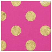 Elegant Gold Foil Polka Dot Pattern - Gold & Pink Stof (Close Up)