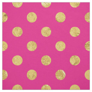 Elegant Gold Foil Polka Dot Pattern - Gold & Pink Stof