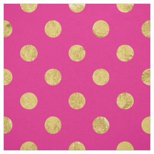 Elegant Gold Foil Polka Dot Pattern - Gold & Pink Stof (Swatch)