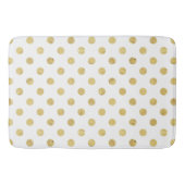 Elegant Gold Foil Polka Dot Pattern - Gold & White Badmat (Voorkant)