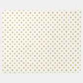 Elegant Gold Foil Polka Dot Pattern - Gold & White Fleece Deken (Voorkant (Horizontaal))