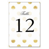 Elegant Gold Foil Polka Dot Pattern - Gold & White Kaart (Achterkant)