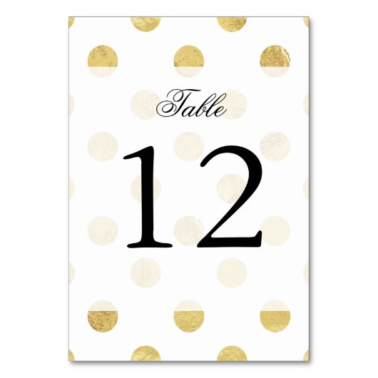 Elegant Gold Foil Polka Dot Pattern - Gold & White Kaart (Voorkant)