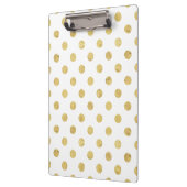 Elegant Gold Foil Polka Dot Pattern - Gold & White Klembord (Links)