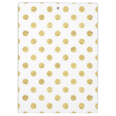 Elegant Gold Foil Polka Dot Pattern - Gold & White Klembord (Achterkant)