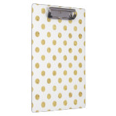 Elegant Gold Foil Polka Dot Pattern - Gold & White Klembord (Rechts)