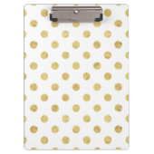 Elegant Gold Foil Polka Dot Pattern - Gold & White Klembord (Voorkant)