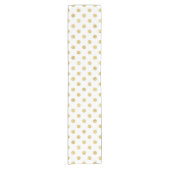 Elegant Gold Foil Polka Dot Pattern - Gold & White Korte Tafelloper (Voorkant)