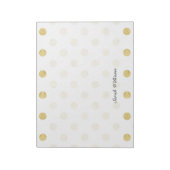 Elegant Gold Foil Polka Dot Pattern - Gold & White Notitieblok (Linkerzijde)