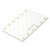 Elegant Gold Foil Polka Dot Pattern - Gold & White Notitieblok (Schuin)