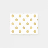 Elegant Gold Foil Polka Dot Pattern - Gold & White Post-it® Notes (Voorkant)