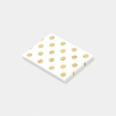 Elegant Gold Foil Polka Dot Pattern - Gold & White Post-it® Notes (Schuin)