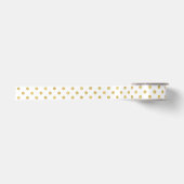 Elegant Gold Foil Polka Dot Pattern - Gold & White Satijnen Lint (Voorkant)
