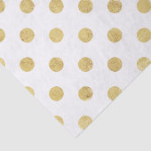 Elegant Gold Foil Polka Dot Pattern - Gold & White Tissuepapier (Detail)