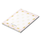 Elegant Gold Foil Polka Dot Pattern - Roze & Gold Notitieblok (Linkerzijde)