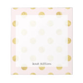 Elegant Gold Foil Polka Dot Pattern - Roze & Gold Notitieblok (Voorkant)