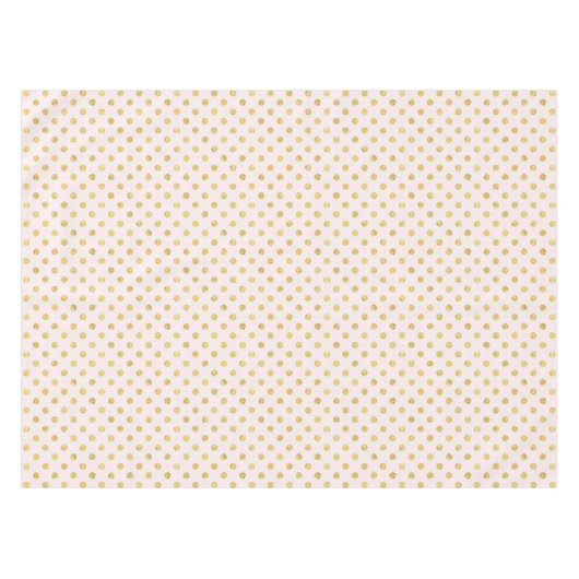 Elegant Gold Foil Polka Dot Pattern - Roze & Gold Tafelkleed (Voorkant (Horizontaal))