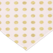 Elegant Gold Foil Polka Dot Pattern - Roze & Gold Tafelkleed (Gekanteld)