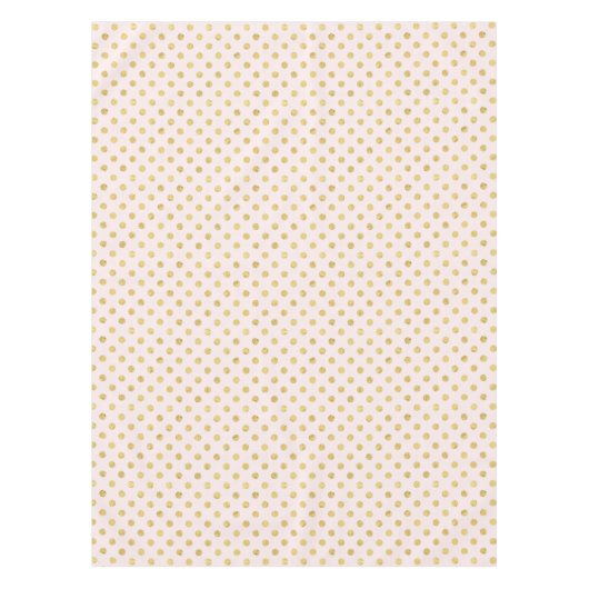 Elegant Gold Foil Polka Dot Pattern - Roze & Gold Tafelkleed (Voorkant)