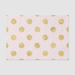 Elegant Gold Foil Polka Dot Pattern - Roze & Gold Tissuepapier