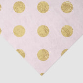 Elegant Gold Foil Polka Dot Pattern - Roze & Gold Tissuepapier (Detail)