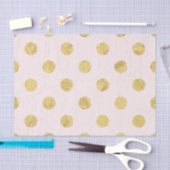 Elegant Gold Foil Polka Dot Pattern - Roze & Gold Tissuepapier (Craft)