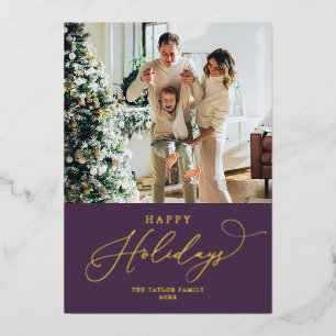 Elegant Gold Foil Prettige feestdagen kerst