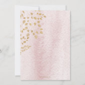 Elegant Gold Foil roze Butterfly Baby shower Invi Kaart (Achterkant)
