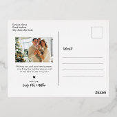 Elegant Gold Foil Script Collage Holiday Briefkaar Folie Feestdagen Briefkaart (Achterkant)