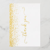 Elegant Gold Foil Script - Hartelijk dank - Kaart (Voorkant)