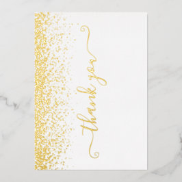 Elegant Gold Foil Script - Hartelijk dank - Kaart