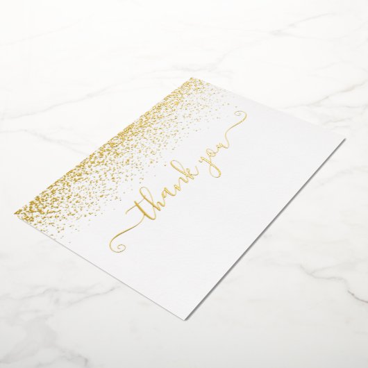 Elegant Gold Foil Script - Hartelijk dank - Kaart (Gedraaid)