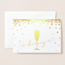 Elegant Gold Foil Sip Sip Hooray Engagement Party