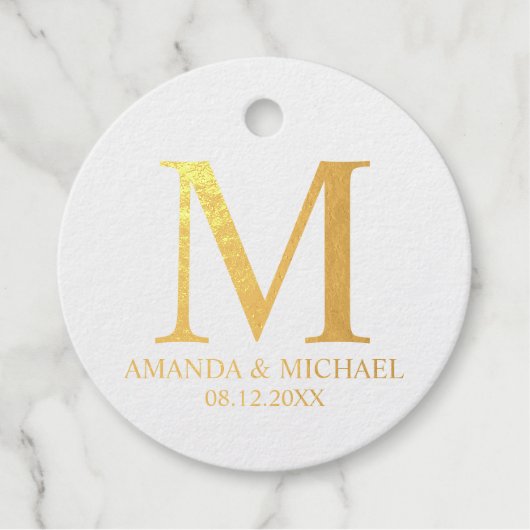 Elegant Gold Foil - Specialized Wedding Favor Labe Bedankjes Labels (Voorkant)