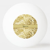 Elegant Gold Foil Squares Pingpongbal (Achterkant)
