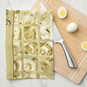 Elegant Gold Foil Squares Theedoek (Quarter Fold)