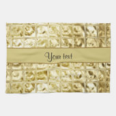 Elegant Gold Foil Squares Theedoek (Horizontaal)