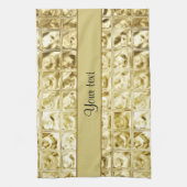 Elegant Gold Foil Squares Theedoek (Verticaal)