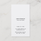 Elegant Gold Foil striped Modern Aqua Blue Visitekaartje (Achterkant)