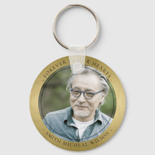 ELEGANT GOLD FOIL SYMPATHIE MEMORIAL FOTO MAGNET SLEUTELHANGER