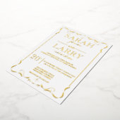 Elegant Gold Foil - Traditional Weddenation Folie Uitnodiging (Gedraaid)