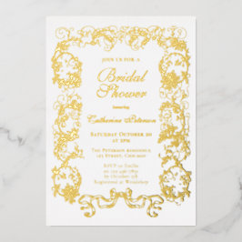 Elegant   Gold Foil Vrijgezellenfeest Folie Uitnodiging