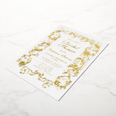Elegant   Gold Foil Vrijgezellenfeest Folie Uitnodiging (Gedraaid)