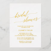 Elegant Gold Foil Vrijgezellenfeest Folie Uitnodiging (Voorkant)