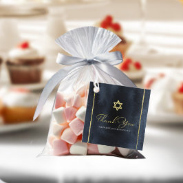 Elegant Gold Foil Waterverf Bar Mitzvah Bedankjes Labels