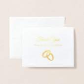 Elegant Gold Foil Weddenschap Hartelijk dank Folie Kaarten (Voorkant met envelop)