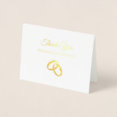 Elegant Gold Foil Weddenschap Hartelijk dank Folie Kaarten (Voorkant)