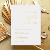 Elegant GOLD FOIL WEDDING Invitation Folie Invitat Folie Uitnodiging
